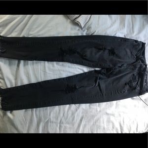 black ripped jeans